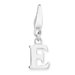 0.4 Grams Sterling Silver Initial E Charm