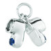 Sterling Silver Baby Shoes with Charm