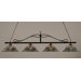 4 Light Wrought Iron Rope Kitchen Island Pendant