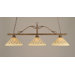 3 Light Wrought Iron Rope Kitchen Island Pendant