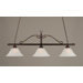 3 Light Wrought Iron Rope Kitchen Island Pendant