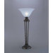 Table Lamp with 14" White Marble Glass Shade