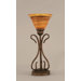 Swan Table Lamp with 7" Firr&eacute; Saturn Glass Shade