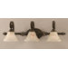 Elegant&eacute; 3 Light Bath Bar with 7" Frosted Crystal Glass