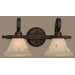 Curl 2 Light Bathroom Vanity with Frosted Crystal Glass Shade