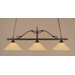 3 Light Wrought Iron Rope Kitchen Island Pendant