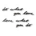 Mantra "Do What You Love" Metal Wall Decor Phrase