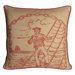 Salty Dog Decorative Pillow in Coral Sand