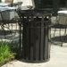 Stadium Series SMB Round Ring 36 Gallon Receptacle with Flat Top Lid
