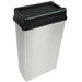 22 Gallon Rectangular Stainless Steel Waste Basket with Optional Drop Top