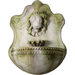 Fiber Stone Lion and Shell Wall Fountain