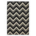 Strata Black/White Lascala Chevron Stripe Rug