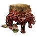 The Maharajah's Elephants Sculptural Upholstered Footstool