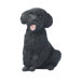 Poodle Puppy Dog Statue in Black