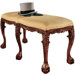 French Baroque Honey Upholstered Large Bench