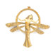 Dragonfly Art Deco Wall Mirror in Antiqued Metallic