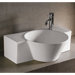 Isabella 9" x 28.25" Above Mount Bathroom Sink with Center Drain in White