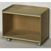 Aeri Wood Cart with Two Shelves and Casters
