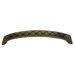 Cabinetry Hardware Curved Pull Handle with Circular Inlays