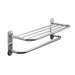 24" Jumbo Hotel Towel Shelf with Singel Bar - Semi-Concealed Screw Mount