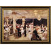Evening at the Plaza Canvas Transfer Framed Print