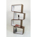 Trapezium Storage Cube in White/Walnut