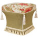 Brianza Pedestal Ottoman with Cord, Braid, Tassel Trim and Tassels
