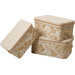 St. Lucia Largest Storage Box with Handles and Braid and Cord  (Set of 3)