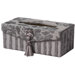 La Rose Romance Rectangular Tissue Box with Bouquet Trim and magnet button