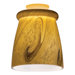 Mini Pendant with Glass Top Rib Shade in Caramel Mocha Swirl