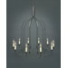 Chandelier 10 Light Candelabra Sockets J-Arms Hanging Chandelier