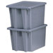Stack & Nest Palletote Boxes 1.3Cu.Ft. Palletote Boxgray  19-1/: 640-1721-Gray - 1.3cu.ft. palletote boxgray  19-1/