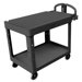 Rubbermaid Commercial - Heavy-Duty Flat Shelf Utility Carts Hd Flat 2 Shelf Utilitycart Large: 640-4545-Bla - hd flat 2 shelf utilitycart large