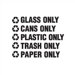 Recyclable Waste Decals (1"H x 8"W)