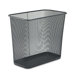 Rectangular Steel Mesh Wastebasket in Black