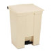 Fire-Safe Step-On Receptacle, Rectangular, Polyethylene, 18gal, BGE