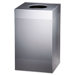 Designer Line Silhouettes Receptacle, Steel, 29 gal, Silver Metallic