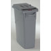 Slim Jim Confidential Receptacle with Lid in Light Gray