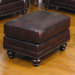 Greely Leather Ottoman