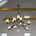 Ribbon Glass 12 Light Chandelier