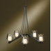 5 Light Ribbon Chandelier with 5 Arms