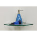 Glass Shower Shelf Kit with Square Clamps Quarter Round Glass