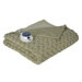 Oversized Soft Swirl Electric Heated Warming Throw in Sage Green