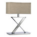 Xacto Table Lamp in Chrome and Tan