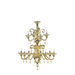 Trviso 12 Light Amber Murano Style Chandelier