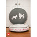 Cosmopolitan Heels and Boots Round Dog Bed in Steel Grey / White