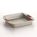 Gourmet Bakeware Square Cake Pan with Silicone Grips