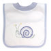 Twenty-Four Seven Over The Head Snail Bib in Blue