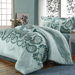 Cornice Flocked Paisley 12 Piece Bed in a Bag Comforter Set