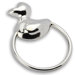 Duck Ring Sterling Silver Baby Rattle